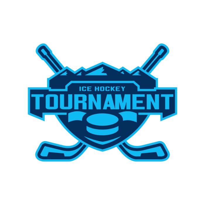Tournament Ice Hockey logo template Thumbnail