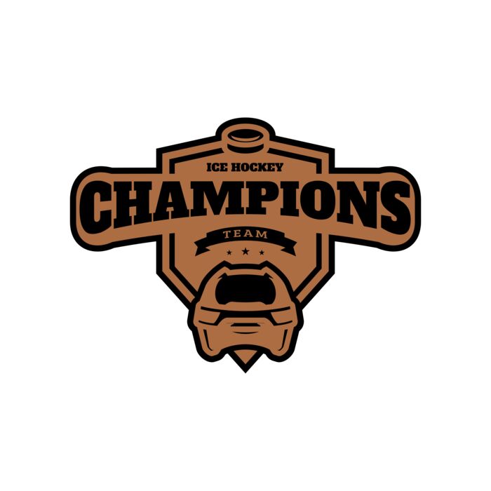 Champions Team Ice Hockey logo template Thumbnail