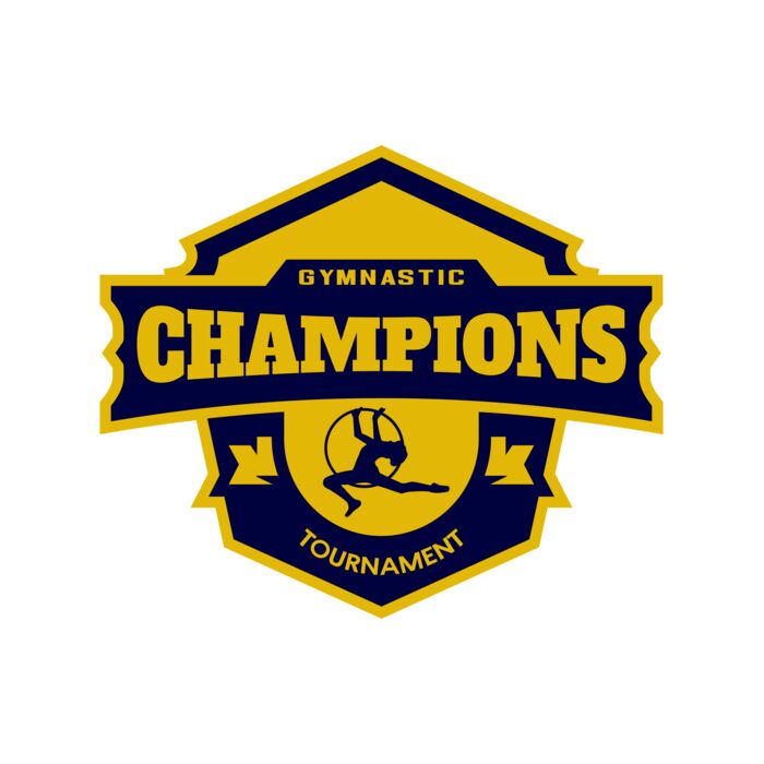 Champions Gymnastic Tournament logo template Thumbnail