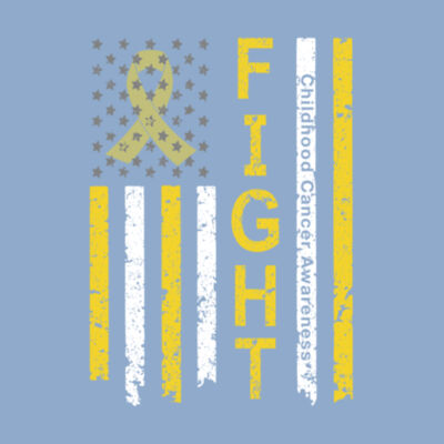 Fight Childhood Cancer Flag - Bella Unisex CVC Jersey Tee Design