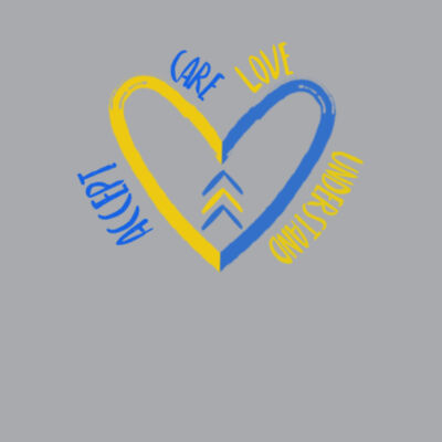 Ukraine Care Love Accept - Bella Unisex CVC Jersey Tee Design
