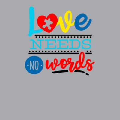 Autism Love Needs No Words - Bella Unisex CVC Jersey Tee Design