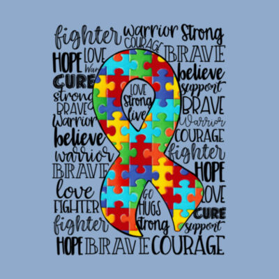 Autism Warrior Ribbon - Bella Unisex CVC Jersey Tee Design