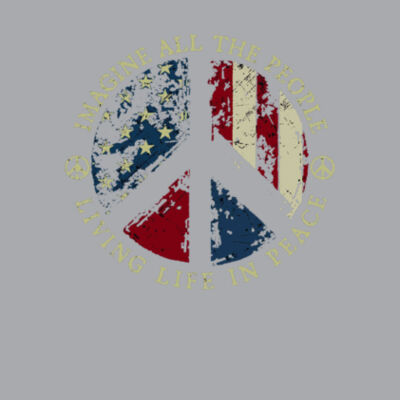 Imagine Living In Peace - Bella Unisex CVC Jersey Tee Design