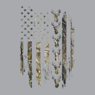 Deer Camo Flag - Bella Unisex CVC Jersey Tee Design