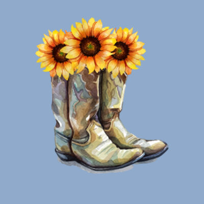 Sunflower Boots - Bella Unisex CVC Jersey Tee Design