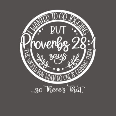 Jogging Proverbs - Bella Unisex CVC Jersey Tee Design