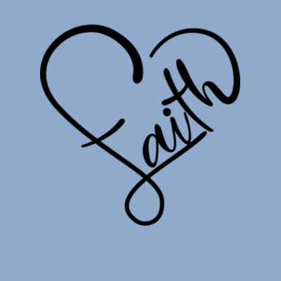 Faith Heart Black - Bella Unisex CVC Jersey Tee Design