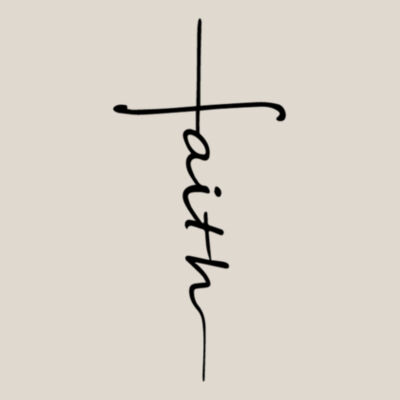 Faith Black Cross - Bella Unisex CVC Jersey Tee Design