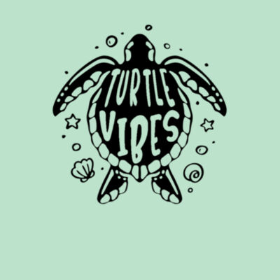 Turtle Vibes - Bella Unisex CVC Jersey Tee Design