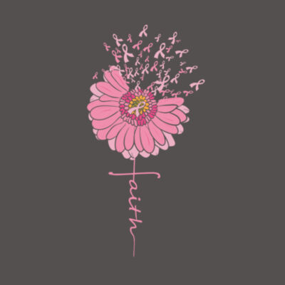 Breast Cancer Faith Flower - Bella Unisex CVC Jersey Tee Design