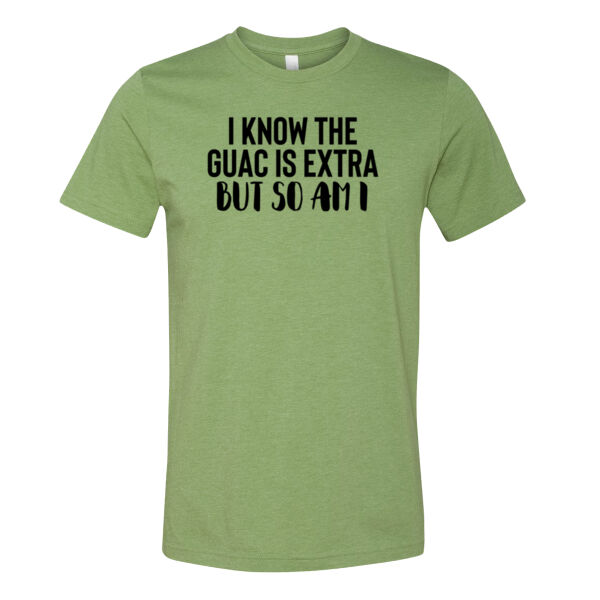Guac is Extra But so am I - Bella Unisex CVC Jersey Tee Thumbnail