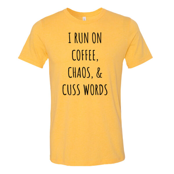 Coffee Chaos Cusswords - Bella Unisex CVC Jersey Tee Thumbnail