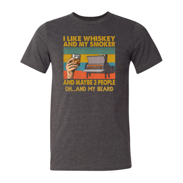 I Like Whiskey My Smoker and - Bella Unisex CVC Jersey Tee Thumbnail