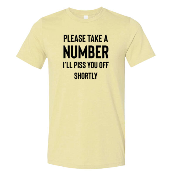 Please Take a Number - Bella Unisex CVC Jersey Tee Thumbnail