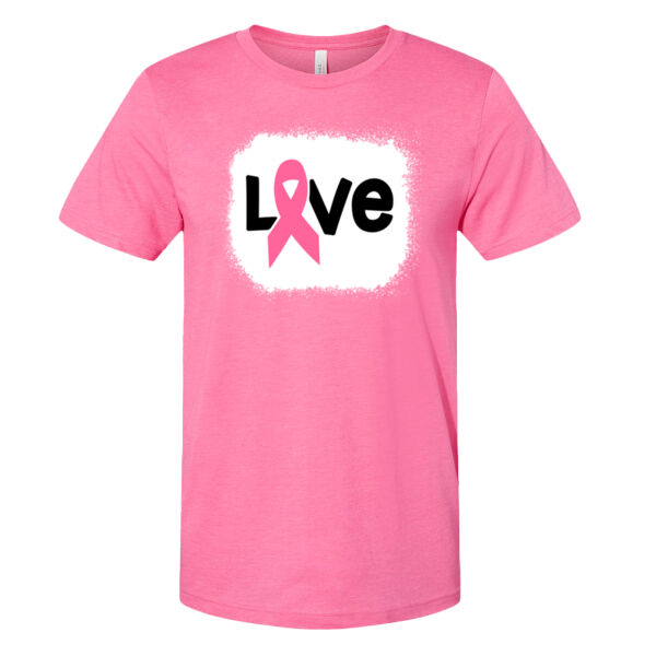 Breast Cancer Support Bleach Effect - Bella Unisex CVC Jersey Tee Thumbnail