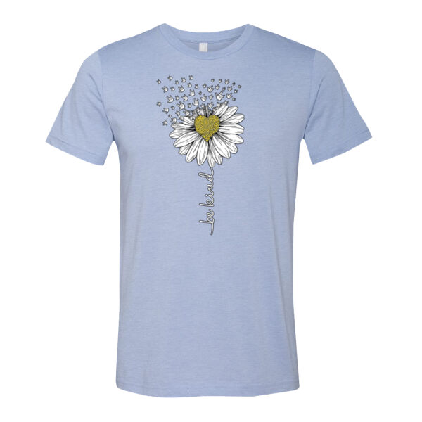 Be Kind Flower - Bella Unisex CVC Jersey Tee Thumbnail
