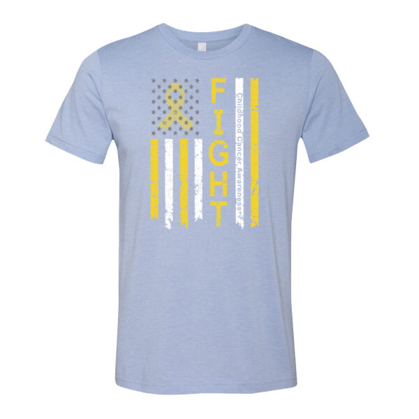 Fight Childhood Cancer Flag - Bella Unisex CVC Jersey Tee Thumbnail