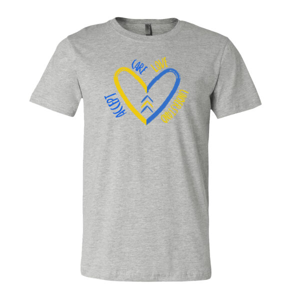 Ukraine Care Love Accept - Bella Unisex CVC Jersey Tee Thumbnail