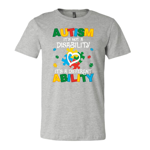 Autism Different Ability Puzzle Piece - Bella Unisex CVC Jersey Tee Thumbnail