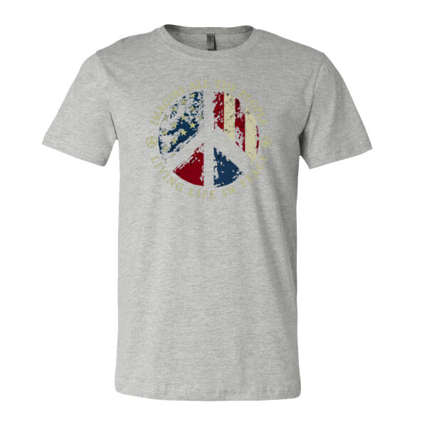 Imagine Living In Peace - Bella Unisex CVC Jersey Tee Thumbnail