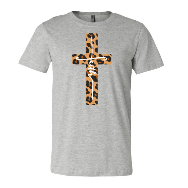 Faith Leopard Cross - Bella Unisex CVC Jersey Tee Thumbnail