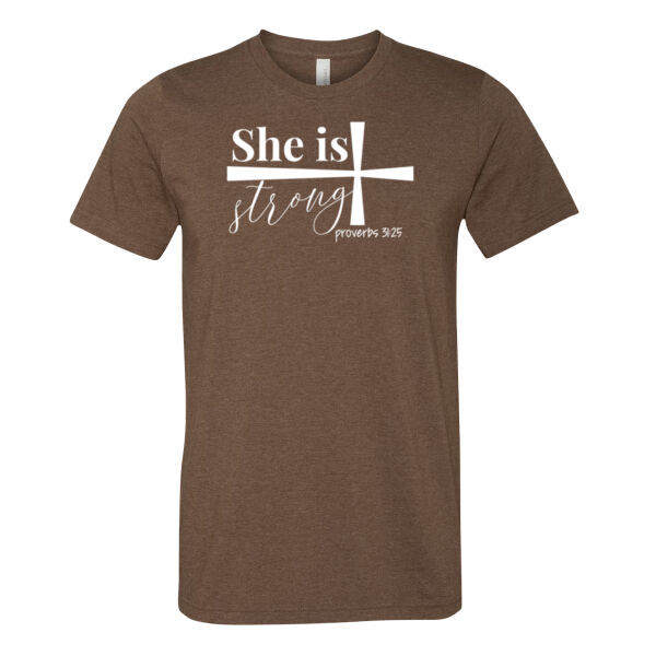 She Is Strong - Bella Unisex CVC Jersey Tee Thumbnail