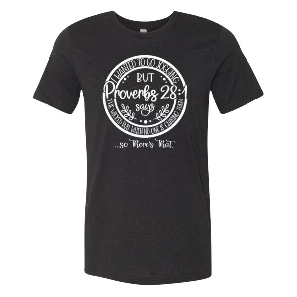 Jogging Proverbs - Bella Unisex CVC Jersey Tee Thumbnail