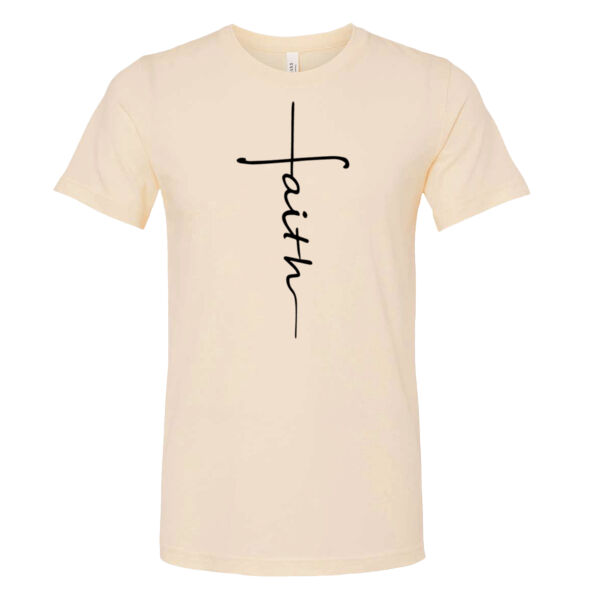 Faith Black Cross - Bella Unisex CVC Jersey Tee Thumbnail