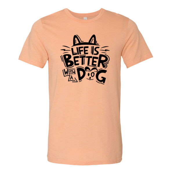 Life is Better with a Dog - Bella Unisex CVC Jersey Tee Thumbnail