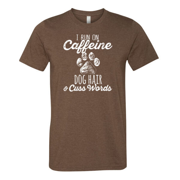 Caffeine Dog Hair and Cusswords - Bella Unisex CVC Jersey Tee Thumbnail