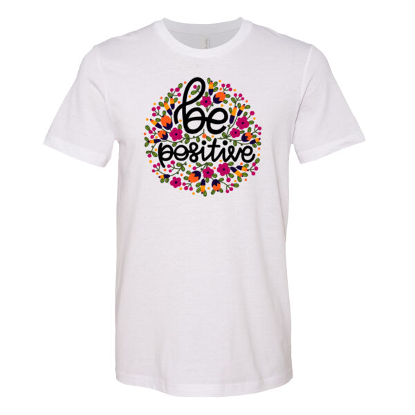 Be Positive Floral - Bella Unisex CVC Jersey Tee Thumbnail