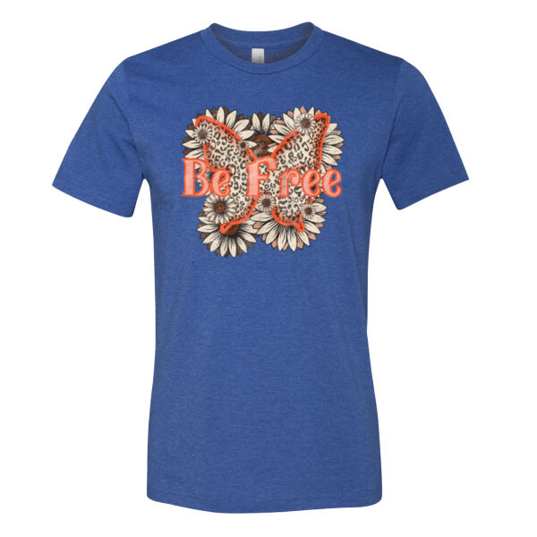 Be Free Butterfly - Bella Unisex CVC Jersey Tee Thumbnail