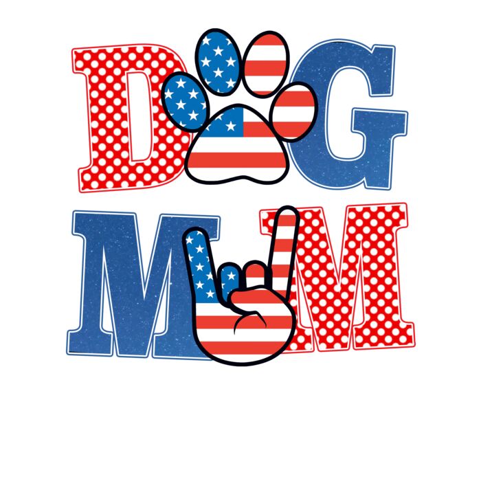 American Dog Mom T Shirt Thumbnail