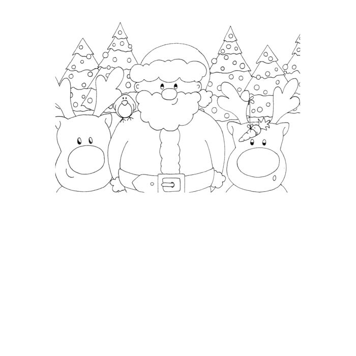 Fatherchristmaswithreindeerandrobin Thumbnail