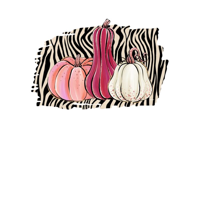 Zebra Print Pumpkins Drop Sleeve Sweatshirt Thumbnail