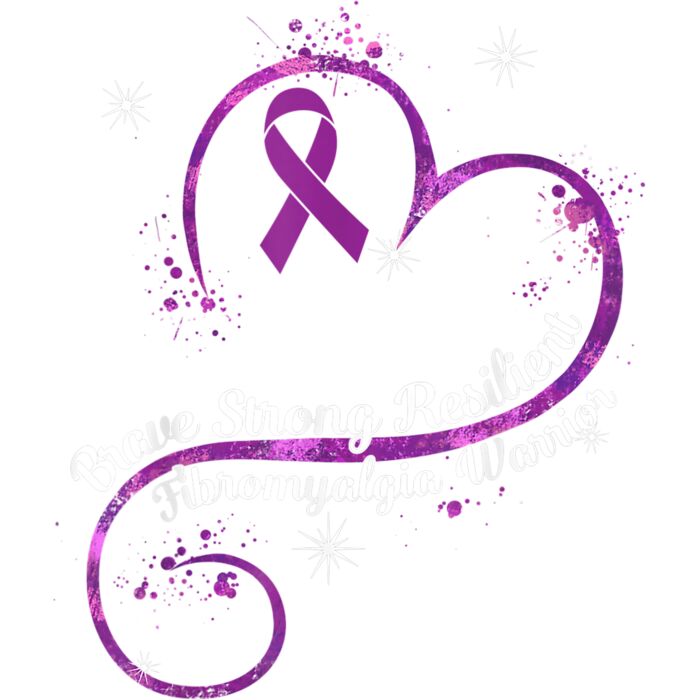 Brave Strong Resilient Fibromyalgia Warrior Awareness Purple T Shirt Thumbnail