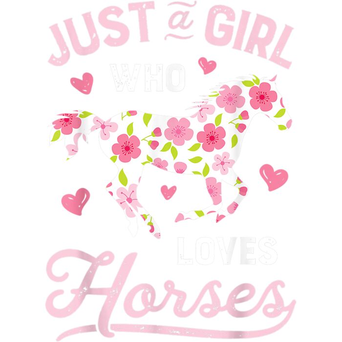 Just A Girl Who Loves Horses Shirt Horse Riding Women Gifts T Shirt Thumbnail