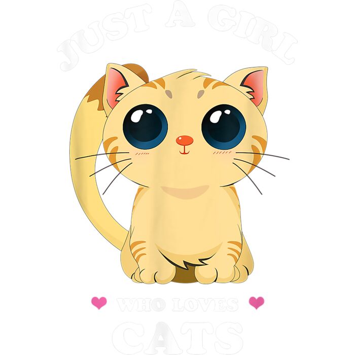 Just a Girl who Loves Cats   Funny Spirit Animal gift T Shirt 1 Thumbnail