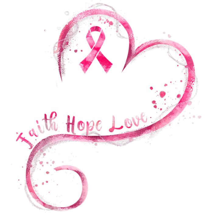 Faith Hope Love Pink Ribbon Breast Cancer Awareness T Shirt Thumbnail