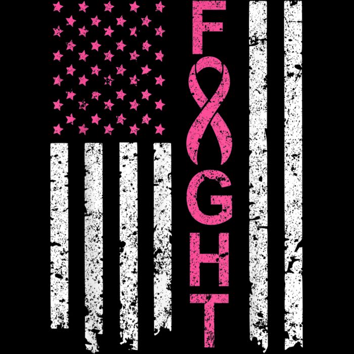 Breast Cancer Awareness T Shirt American Flag Distressed T S T Shirt Thumbnail