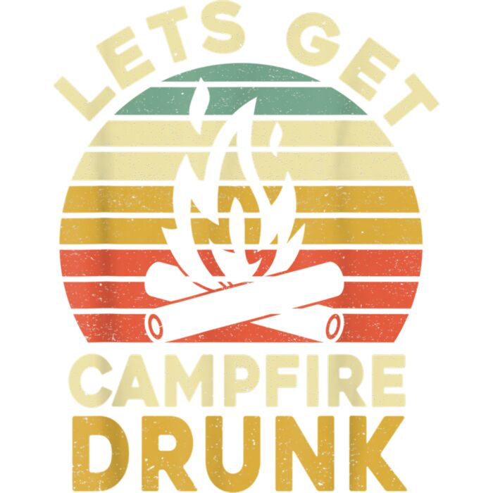 Funny Camping Drinking Lets Get Campfire Drunk T Shirt Thumbnail