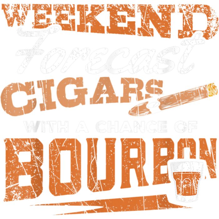 Weekend Forecast Cigars and Bourbon Funny Whiskey Design T Shirt Thumbnail