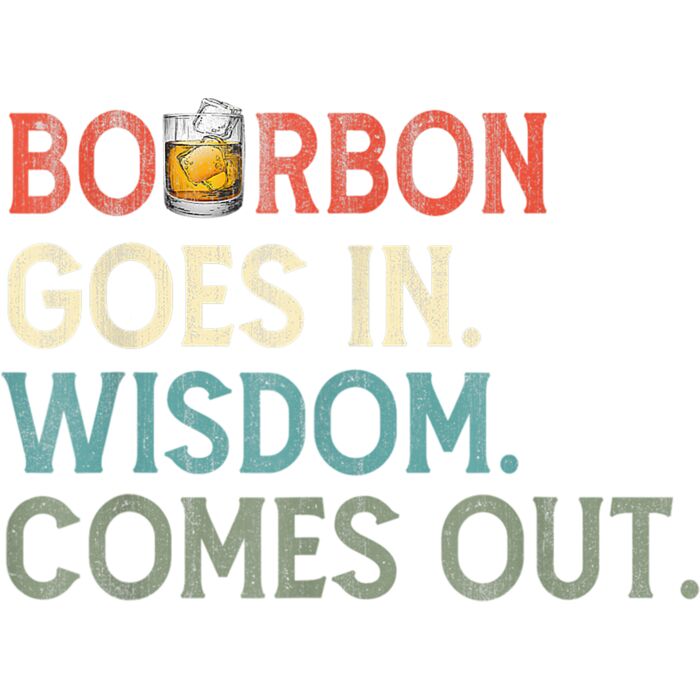 Retro Vintage Bourbon Goes In Wisdom Comes Out Drink Lovers T Shirt Thumbnail