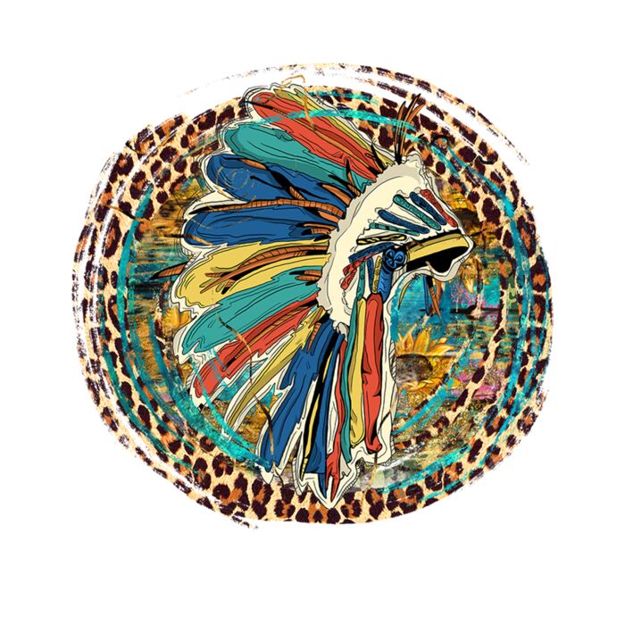 LEOPARD CIRCLE INDIAN HEADDRESS Thumbnail