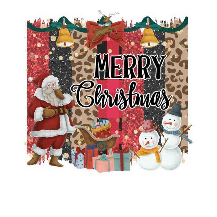 MERRY CHRISTMAS  VINTAGE SANTA SNOWMAN Thumbnail