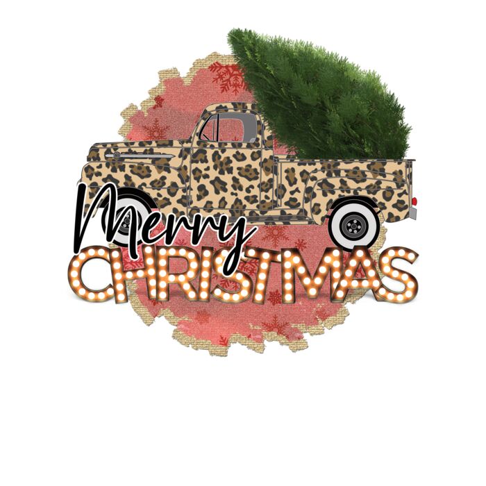 Merry Christmas leopard truck Thumbnail