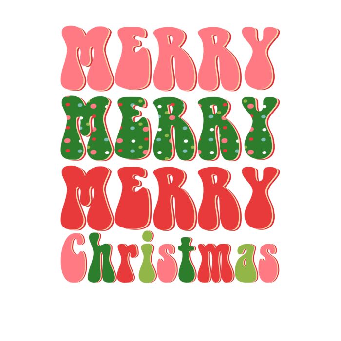 RETRO MERRY MERRY CHRISTMAS Thumbnail
