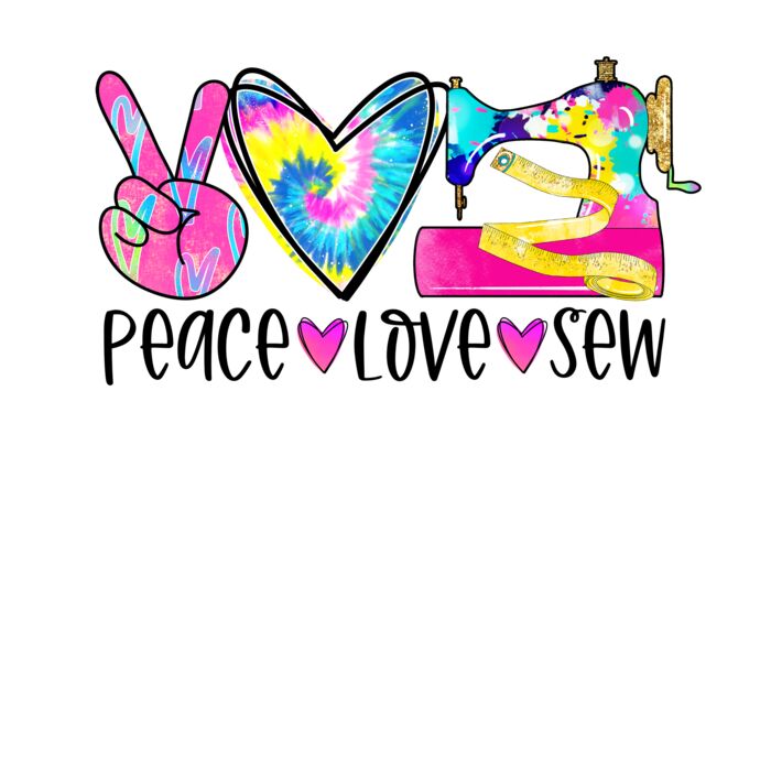 Peace Love Sew  Tie Dye Thumbnail