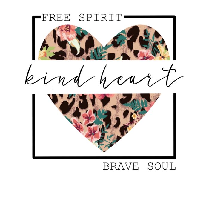 Leopard Floral Kind heart Thumbnail